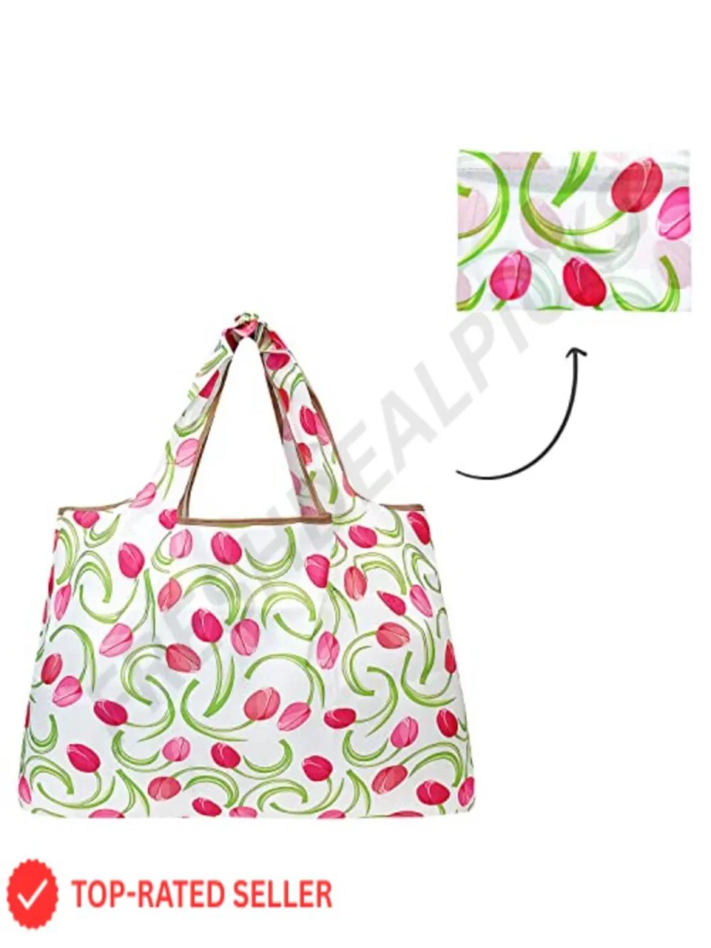 Large Foldable Tote Nylon Reusable Grocery Bag